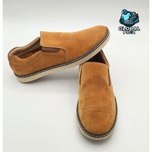 Johnston & Murphy McGuffey Brown Leather Nubuck Slip-On Big Kids Boys size 6M